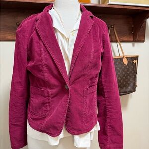 Caslon Women's Fuchsia Corduroy Blazer